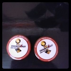 NWOT Set of Miami Heat Buttons